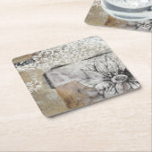 コラージュフルーアII スクエアペーパーコースター (アングル)