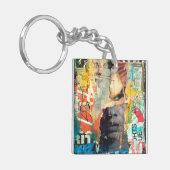 コラージュヘッド キーホルダー (正面左)