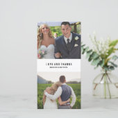 コラージュミニマル | お結婚礼フォトカード サンキューカード (スタンド正面)