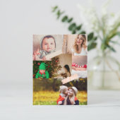 コラージュモダンとメリー明るいクリスマスの写真 シーズンカード (スタンド正面)