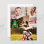 コラージュモダンとメリー明るいクリスマスの写真 シーズンカード (正面/裏面)