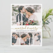 コラージュモダンと結婚したメリークリスマスカード シーズンカード (スタンド正面)