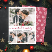 コラージュモダンと結婚したメリークリスマスカード シーズンカード