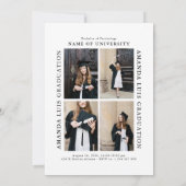 コラージュモダンエレガント卒業招待状 招待状 (裏面)