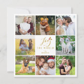 コラージュモダンエレガント8枚の写真ファミリークリスマス (正面)