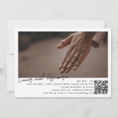 コラージュモダンカスタマイズ可能なQrコード数々の写真 セーブザデート (裏面)