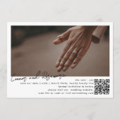 コラージュモダンカスタマイズ可能なQrコード数々の写真 セーブザデート (裏面)