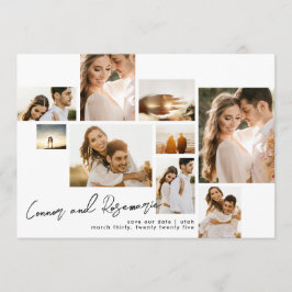 コラージュモダンカスタマイズ可能なQrコード数々の写真 セーブザデート