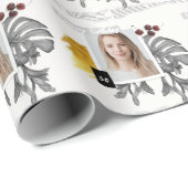 コラージュモダンカスタムフォト30誕生日 ラッピングペーパー (ロールコーナー)