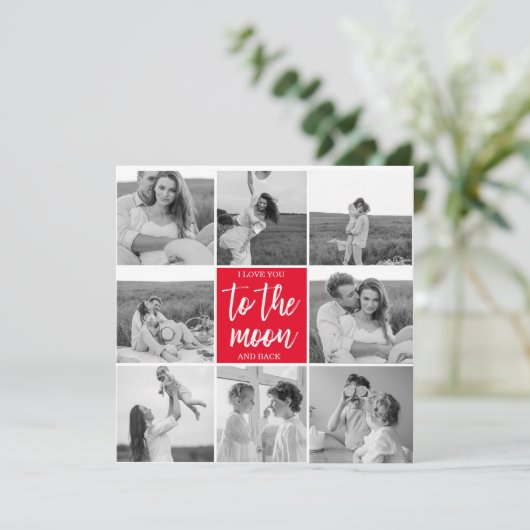 コラージュモダンカップルの写真と月への引用文 (スタンド正面)