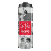 コラージュモダンカップルの写真と月への引用文 タンブラー (正面)