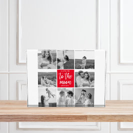 コラージュモダンカップルの写真と月への引用文 フォトブロック