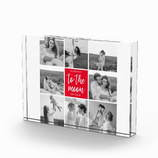 コラージュモダンカップルの写真と月への引用文 フォトブロック (右)