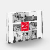 コラージュモダンカップルの写真と月への引用文 フォトブロック (左)