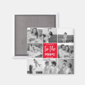 コラージュモダンカップルの写真と月への引用文 マグネット (正面/裏面)