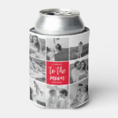 コラージュモダンカップルの写真と月への引用文 缶クーラー (缶正面)