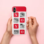 コラージュモダンカップル写真と赤XOXO iPhone XSケース<br><div class="desc">コラージュモダンカップル写真と赤XOXO</div>