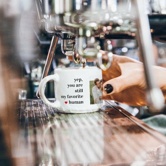 コラージュモダンカップル写真ロマンチック引用文 エスプレッソカップ