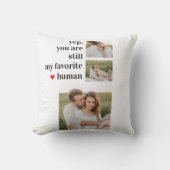 コラージュモダンカップル写真ロマンチック引用文 クッション (正面)