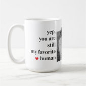 コラージュモダンカップル写真ロマンチック引用文 コーヒーマグカップ (左)