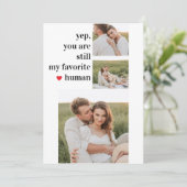 コラージュモダンカップル写真ロマンチック引用文 シーズンカード (スタンド正面)