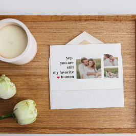 コラージュモダンカップル写真ロマンチック引用文 シーズンポストカード