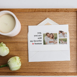 コラージュモダンカップル写真ロマンチック引用文 シーズンポストカード