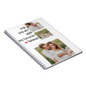 コラージュモダンカップル写真ロマンチック引用文 ノートブック (右側)