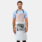 コラージュモダンカップル写真&ラブユー美しいギフト エプロン (着用した状態)