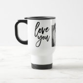 コラージュモダンカップル写真&ラブユー美しいギフト トラベルマグ (左)