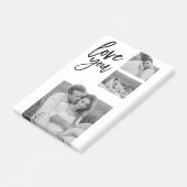 コラージュモダンカップル写真&ラブユー美しいギフト ポストイット (アングル)