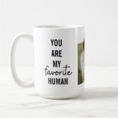 コラージュモダンカップル写真&ロマンチックな愛引用文 コーヒーマグカップ (左)