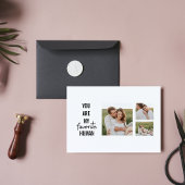 コラージュモダンカップル写真&ロマンチックな愛引用文 シーズンポストカード