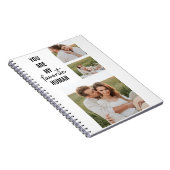 コラージュモダンカップル写真&ロマンチックな愛引用文 ノートブック (右側)