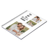コラージュモダンカップル写真&ロマンチックな愛引用文 ノートブック (左側)