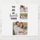 コラージュモダンカップル写真&ロマンチックな愛引用文 ビールラベル (シングルラベル)