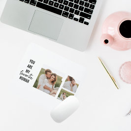 コラージュモダンカップル写真&ロマンチックな愛引用文 マウスパッド