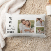 コラージュモダンカップル写真&ロマンチックな愛引用文 ランバークッション (ブランケット)