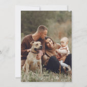 コラージュモダンクリスマスレッド8写真Happiest シーズンカード (裏面)