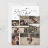 コラージュモダンクリスマス8写真最高 シーズンカード (正面)