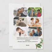 コラージュモダンクリスマス – 家族カスタムの写真 シーズンカード (裏面)