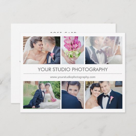 コラージュモダンビジネスマーケティングはがき ポストカード (正面/裏面)