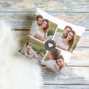 コラージュモダンファパーソナライズされたミリ写真ギフト アウトドアクッション