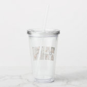 コラージュモダンファパーソナライズされたミリ写真ギフト アクリルタンブラー (裏面)