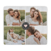 コラージュモダンファパーソナライズされたミリ写真ギフト カッティングボード (正面)