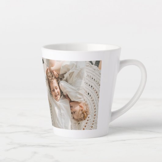 コラージュモダンファパーソナライズされたミリ写真ギフト カフェラテマグ (右)