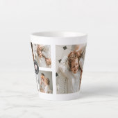 コラージュモダンファパーソナライズされたミリ写真ギフト カフェラテマグ (正面)