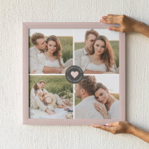 コラージュモダンファパーソナライズされたミリ写真ギフト