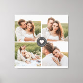 コラージュモダンファパーソナライズされたミリ写真ギフト キャンバスプリント (正面)