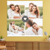 コラージュモダンファパーソナライズされたミリ写真ギフト キャンバスプリント (インサイチュ (リビング))